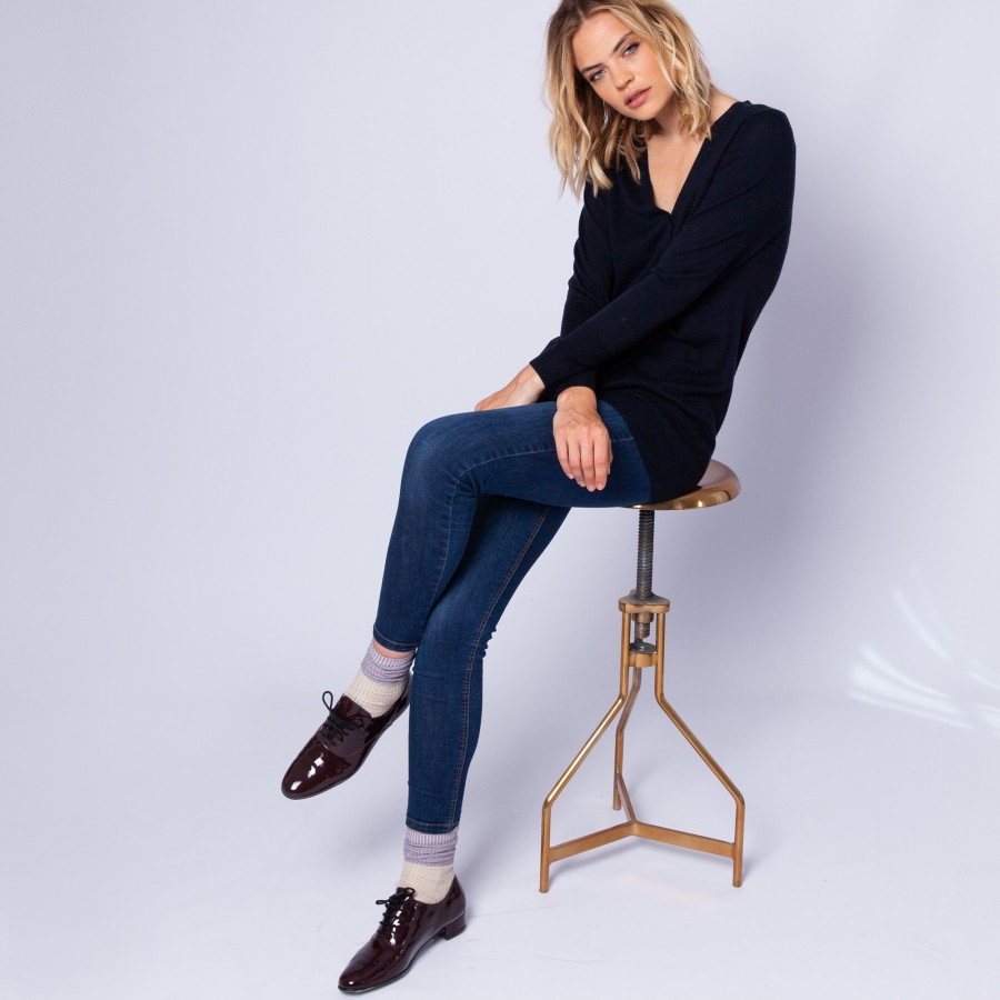 Gilet long en laine mérinos - Elodie