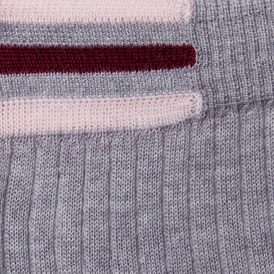 Jupe droite en laine côtelée - Etreinte 6350 glace - 81 gris pale 