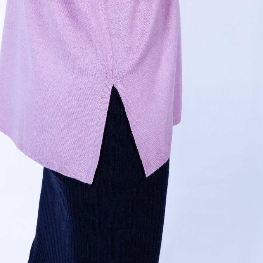 Pull col V boutonné en laine - Gaella