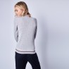 Gilet en laine côtelée - Emblème 6350 glace nude cerise - 81 gris pale