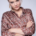 Robe chemise en soie - Gaspard 6372 Safran - 15 Orange