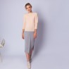 Pull col rond en cachemire intemporel - Evana 6385 nude - 85 nude