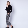 Pantalon droit en soie Ginga 6310 Noir - 01 Noir