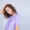Polo manches 3/4 en Fil Lumière - Marjorie 8033 Glycine-16 Violet clair