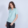 Polo manches 3/4 en Fil Lumière - Marjorie 8022 Opaline-23 Vert clair