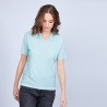 Polo manches 3/4 en Fil Lumière - Marjorie 8022 Opaline-23 Vert clair