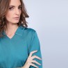 Polo en Fil Lumière - Murielle 8040-25 Rose moyen