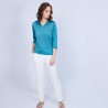 Polo en Fil Lumière - Murielle 8040-25 Rose moyen