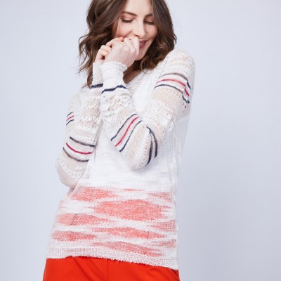 Striped crochet jumper - JANIS