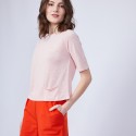 T-shirt ample col rond - Maika 6485 blush - 24 rose clair