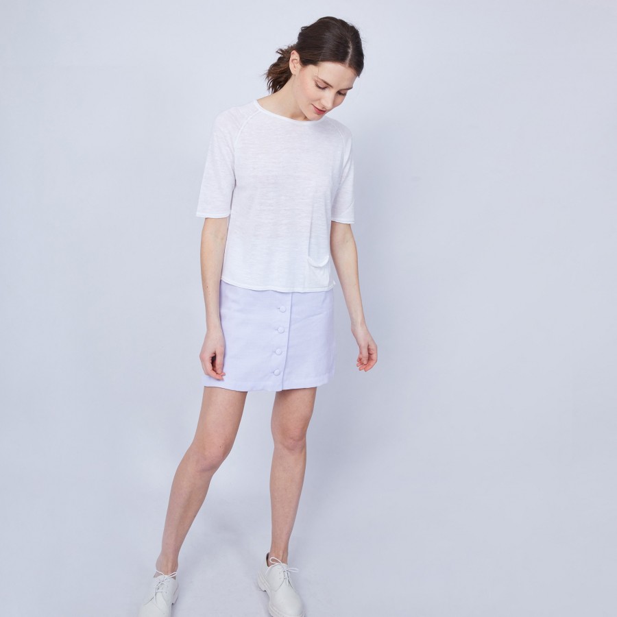 T-shirt ample col rond - Maika 6400 blanc - 02 blanc