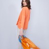 T-shirt ample col V - Malou 6482 santal - 15 orange