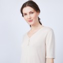 T-shirt en bambou cachemire - Henne 6360 perle - 82 Ecru 