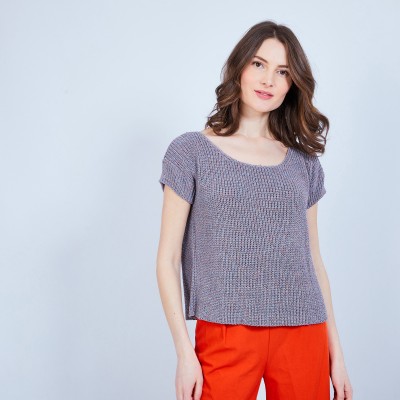 Pull en coton col rond - Melany