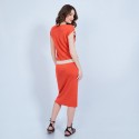 Longue robe cintrée - Meili 6530 Ardent - orange