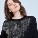 Sweat pailleté - Mina 6526 Noir - 01 noir