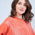 Sweat pailleté - Mina 6560 Ardent- orange