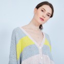 Gilet oversize 100% coton - Marlie 6524 Nuage/Acacia/Blush/Tropique - 08 jaune