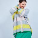 Gilet oversize 100% coton - Marlie 6524 Nuage/Acacia/Blush/Tropique - 08 jaune