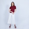 T-shirt col polo en soie - Jourdan 6487 Carmin - 51 bordeaux