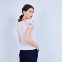 T-shirt bi-matières soie et coton - Jimmy 6579 nymphe fushia - 24 Rose clair