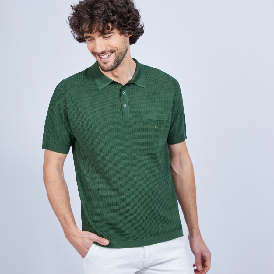 Luxury polo shirt in Fil Lumière - LUDOVIC