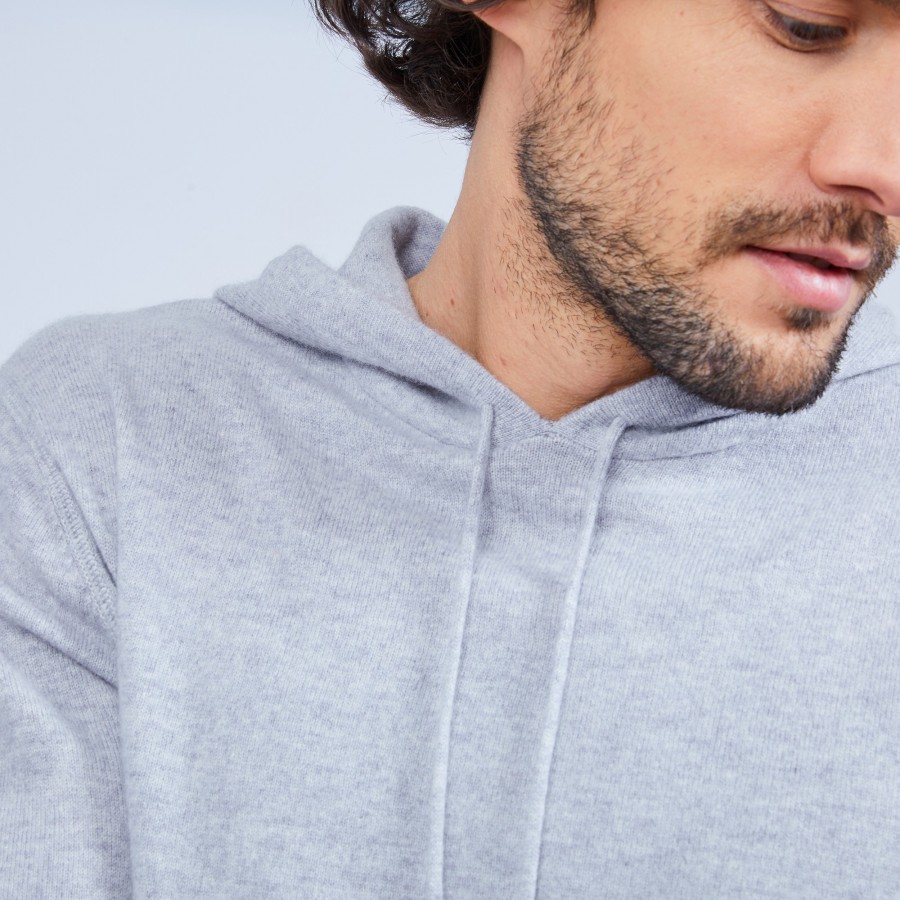 Sweat à capuche en cachemire - Harper 6350 glace - 11 Gris clair