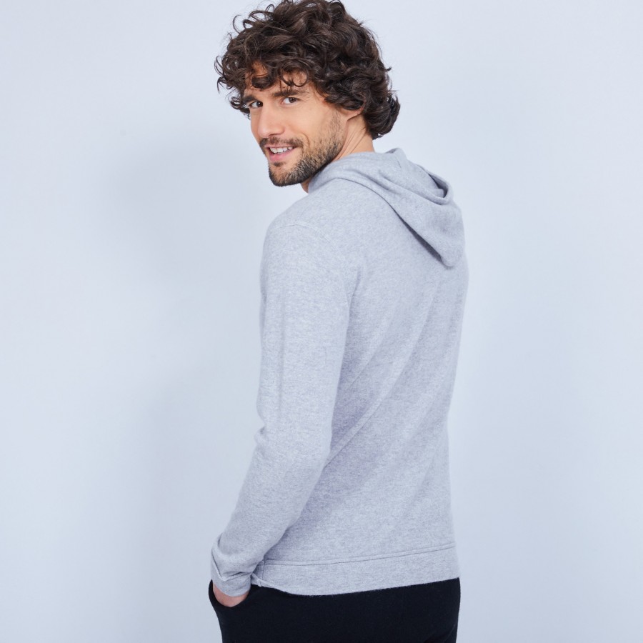 Sweat à capuche en cachemire - Harper 6350 glace - 11 Gris clair