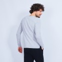 Pull col tunisien en cachemire - Henry 6350 glace - 11 Gris clair