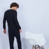 Pull ras du cou en coton cachemire - Hizoka 6410 noir - 01 Noir