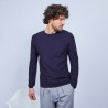 Pull ras du cou en coton cachemire - Hizoka 6440 marine - 05 Bleu marine