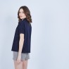 Chemise ample en coton - Myosotis 6440 marine - 05 bleu marine