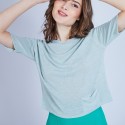 T-shirt ample col rond - Maika 6451 bambou - 23 vert clair