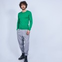 Pull col rond en laine - Luciano 6450 tropique - 22 Vert moyen