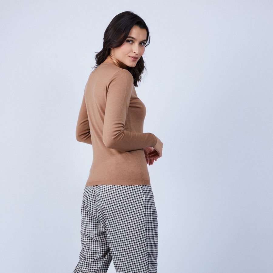 Pull col V en laine mérinos - Arya