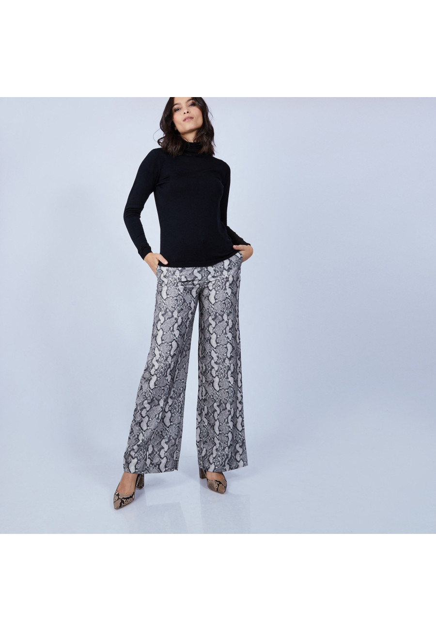 Roll-neck jumper in merino wool - Beha