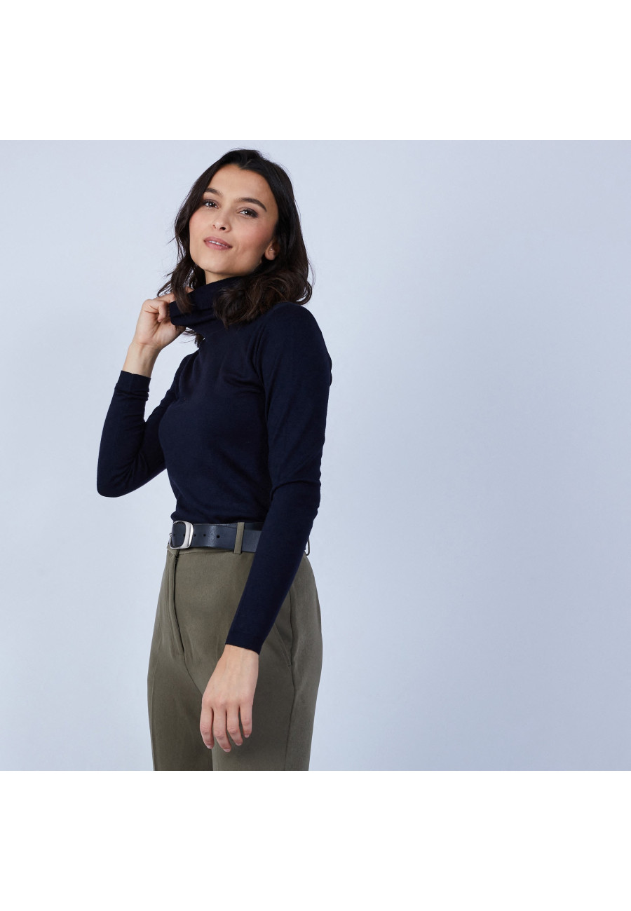 Pull col roulé en laine mérinos - Beha