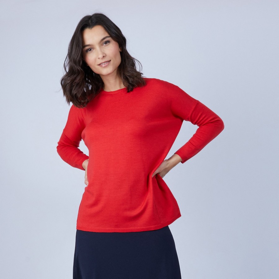 Loose-fitting jumper in merino wool - Beatrice