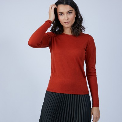 Round-neck jumper in merino wool - Berenice