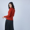Pull col rond en laine mérinos - Berenice 6682 tomette - 46 Marron clair