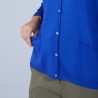 Gilet avec poches en laine mérinos - Bonte 6644 iris - 48 Bleu roi