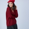 Gilet avec poches en laine mérinos - Bonte 6681 rouge - 51 Bordeaux