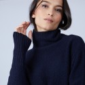 Pull manches extra longues Solange 6640 marine - 05 bleu marine
