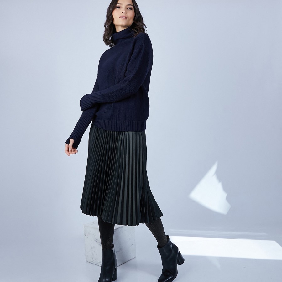 Pull manches extra longues en laine mérinos - Solane