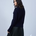 Pull manches extra longues Solange 6640 marine - 05 bleu marine