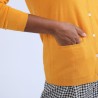 Gilet en laine mérinos - Belita 6660 cannelle - 89 Moutarde