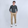 Pull col rond en laine et soie - Barsam 6611 gris anthracite - 10 Gris foncé