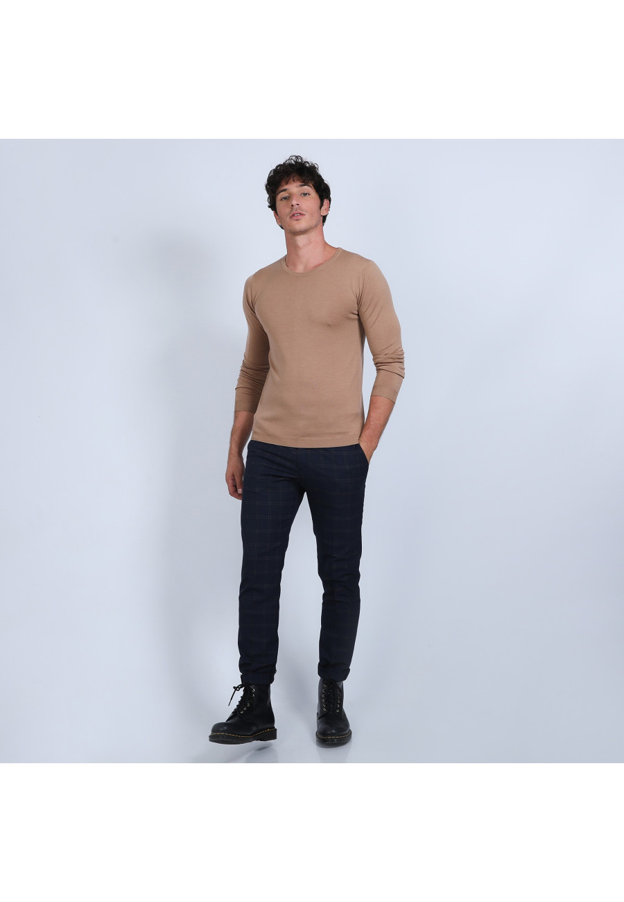 Pull col rond en laine mérinos - Eddie