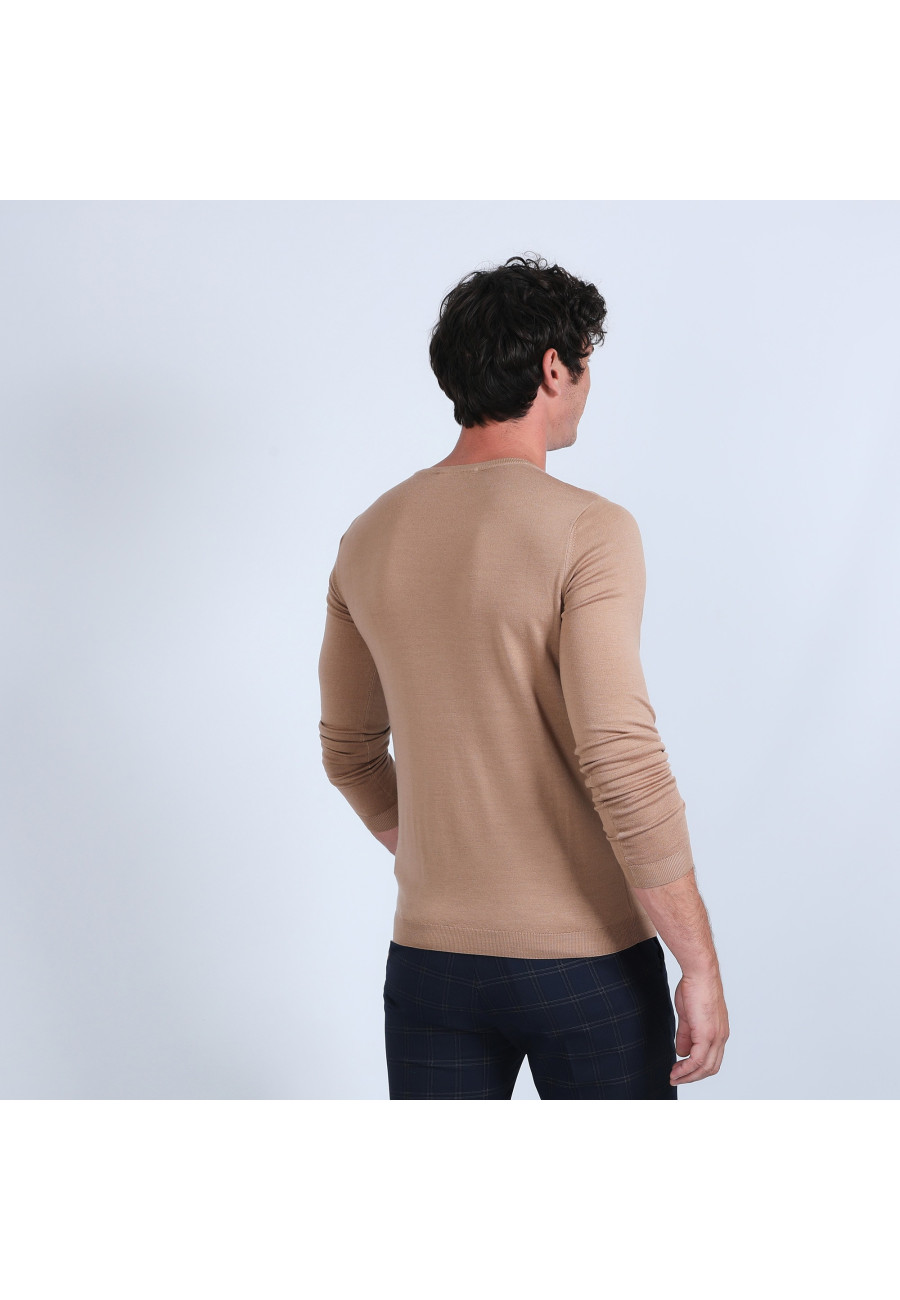 Pull col rond en laine mérinos - Eddie