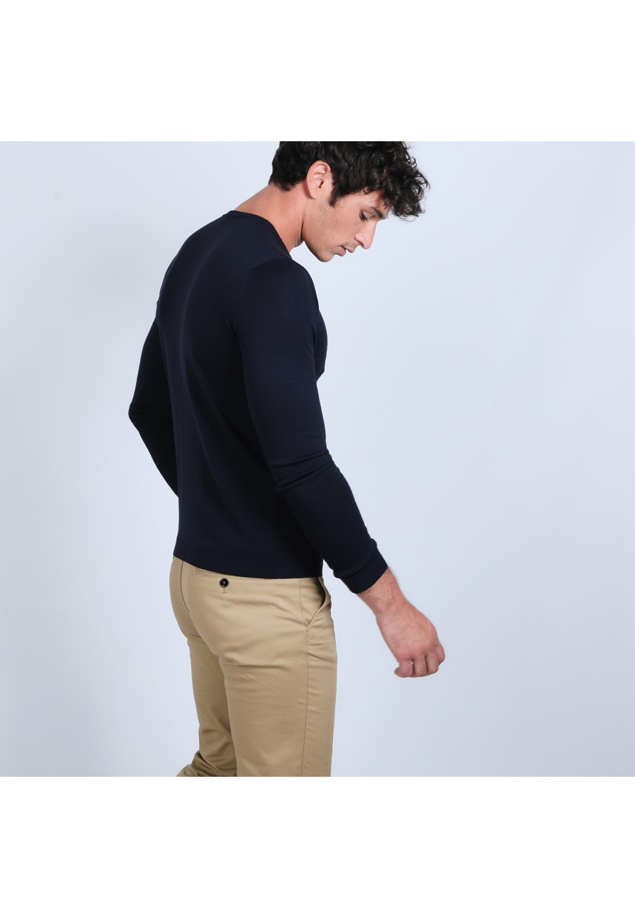 Pull col rond en laine mérinos - Eddie